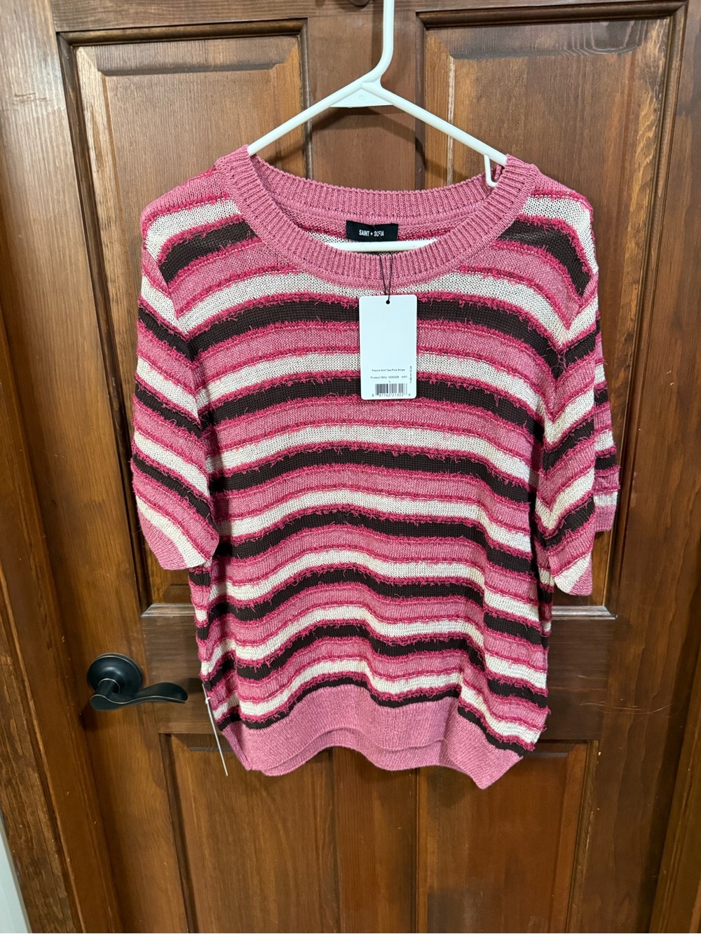 Saint + Sofia Fearne Knit Tee Size L